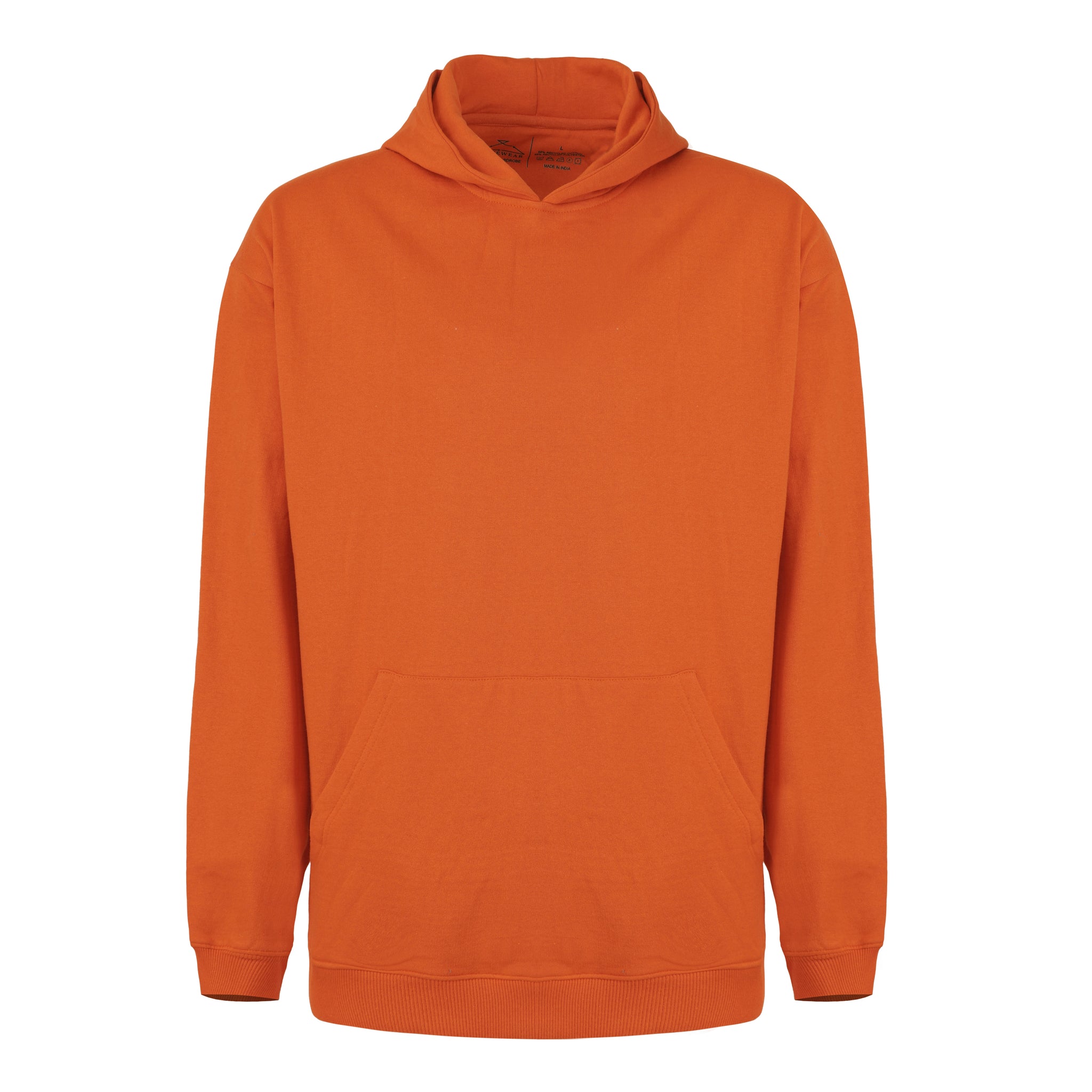 Orange 100% Recycled Fleece Hoodie